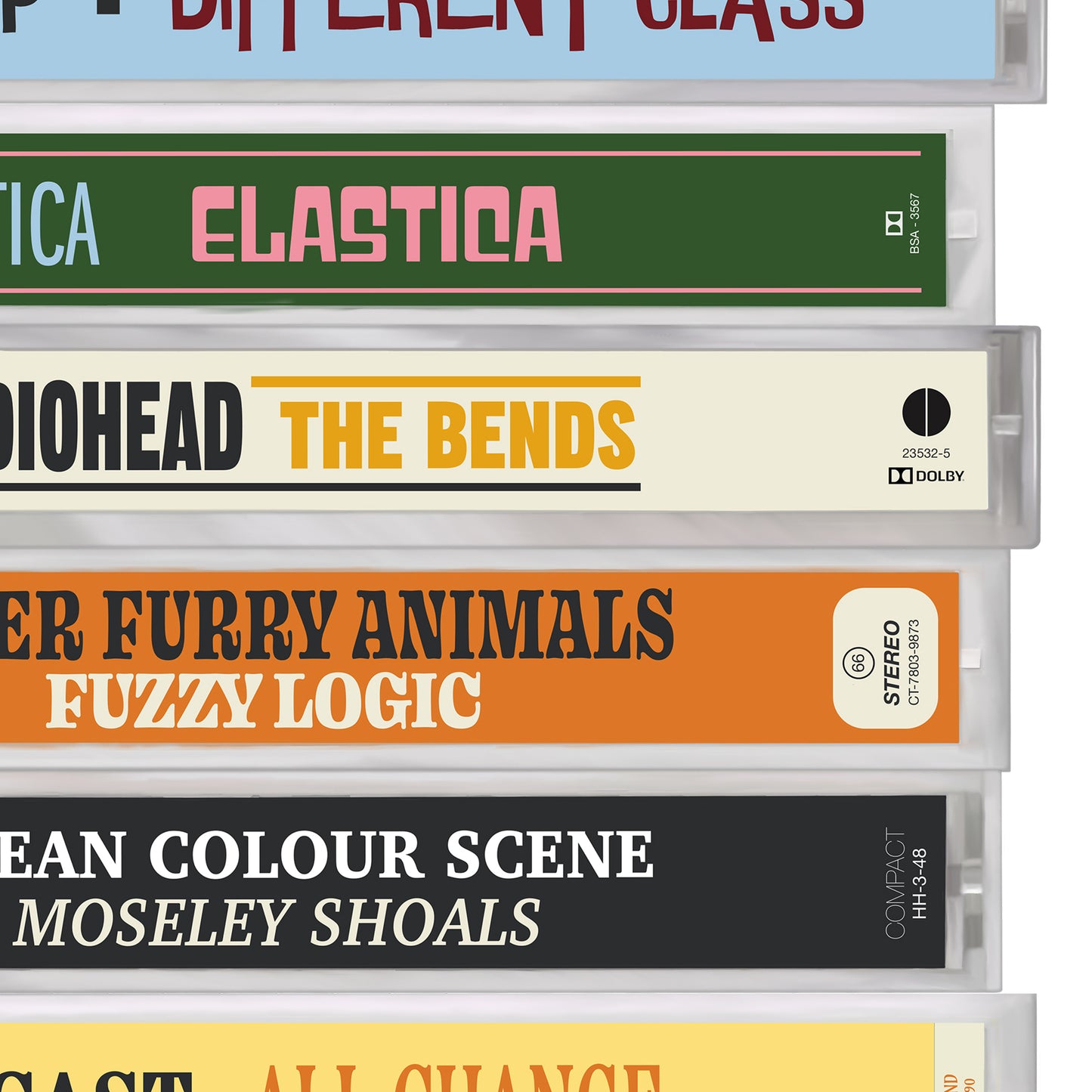 Personalised Cassette Tape Stack Print