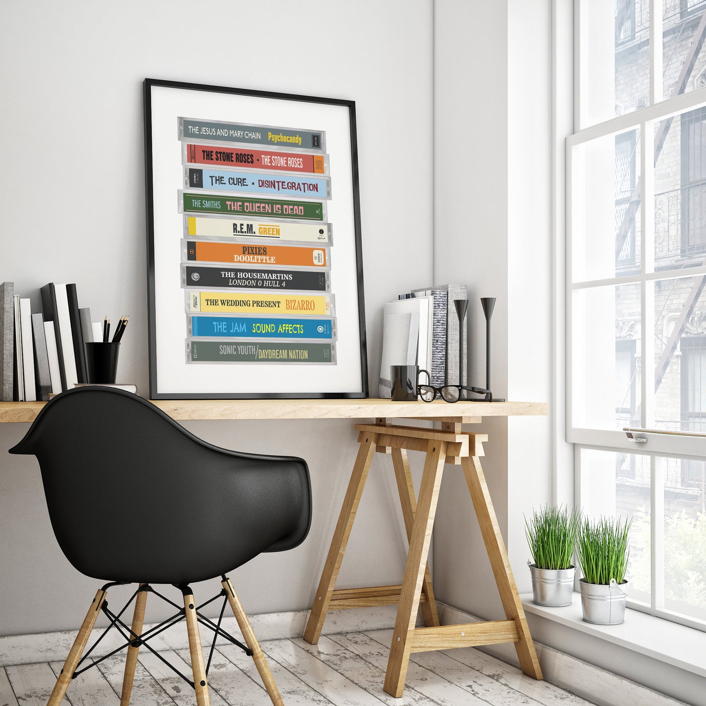 Personalised Cassette Tape Stack Print