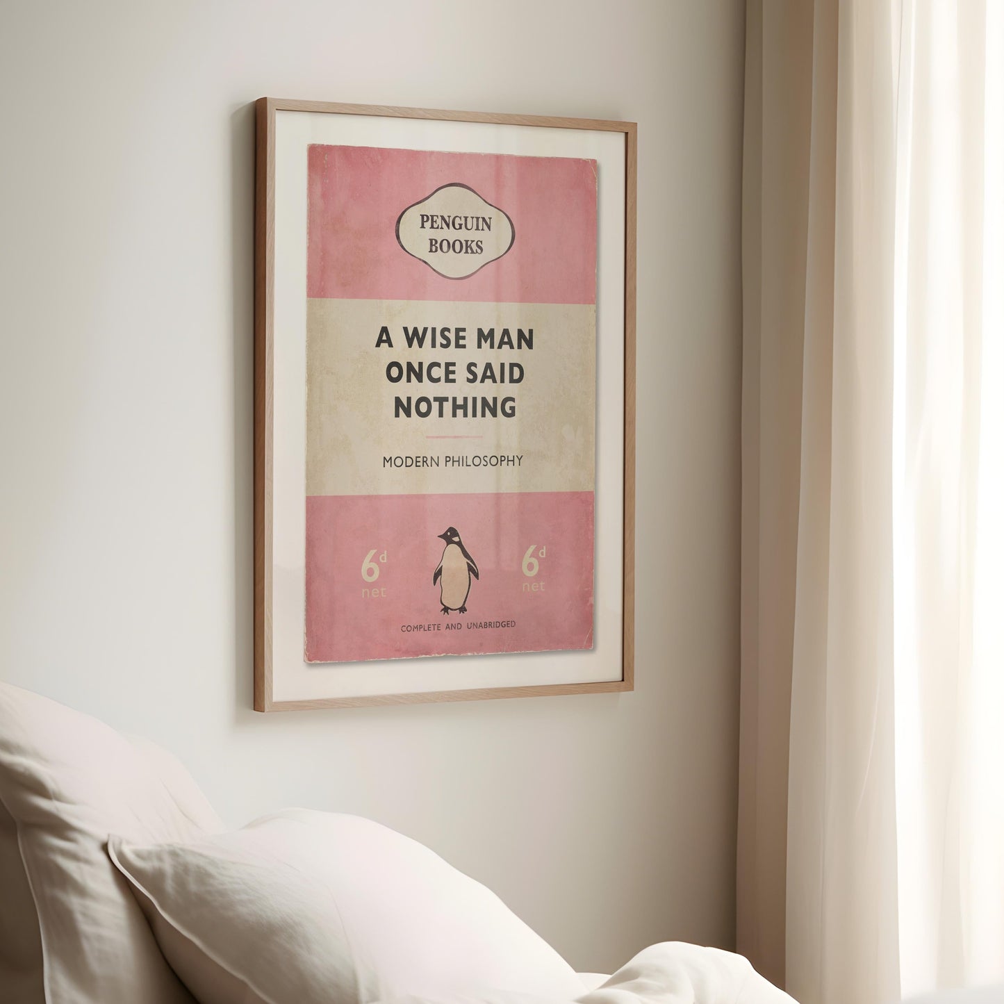 A Wise Man Once Said Nothing - Penguin Book Cover Print