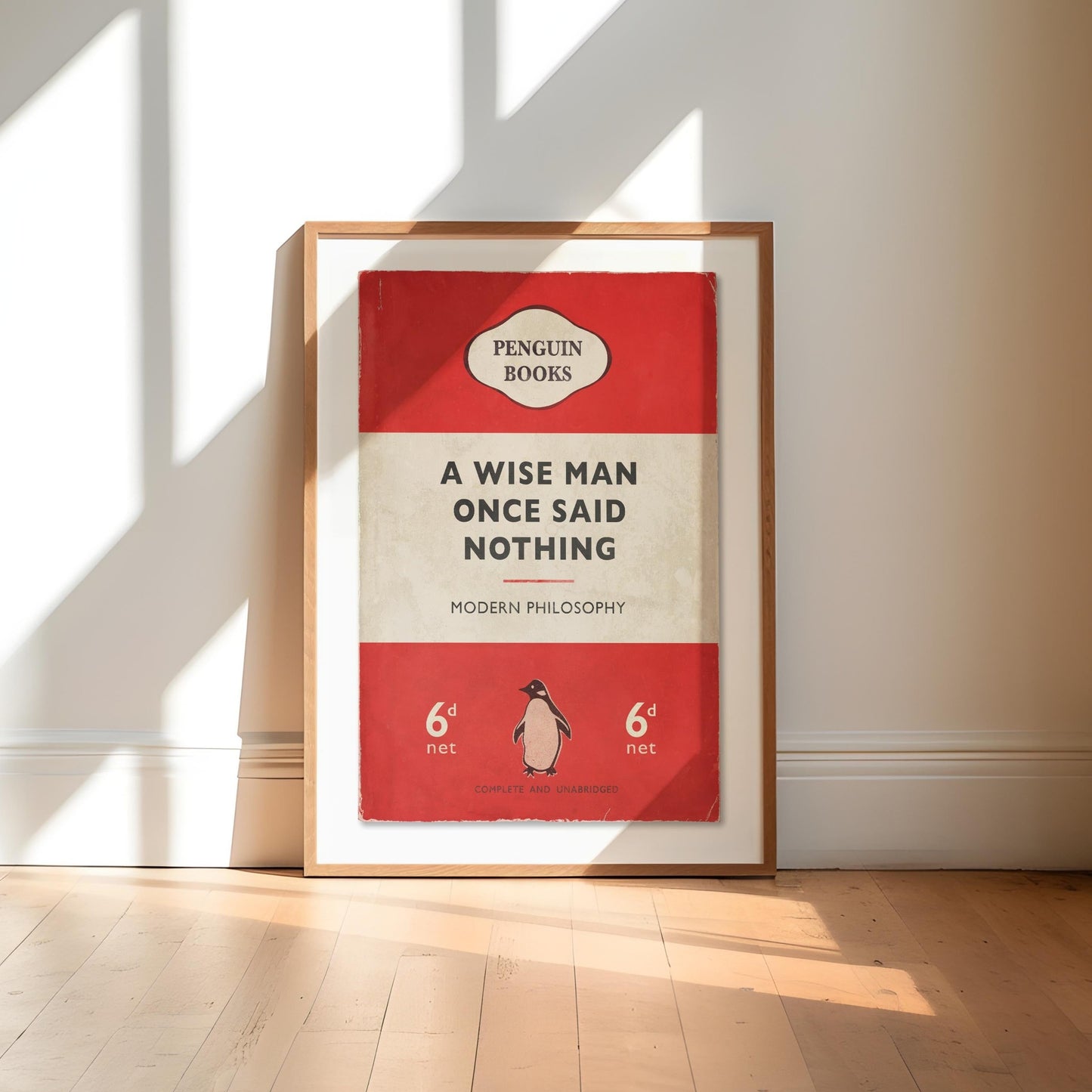 A Wise Man Once Said Nothing - Penguin Book Cover Print