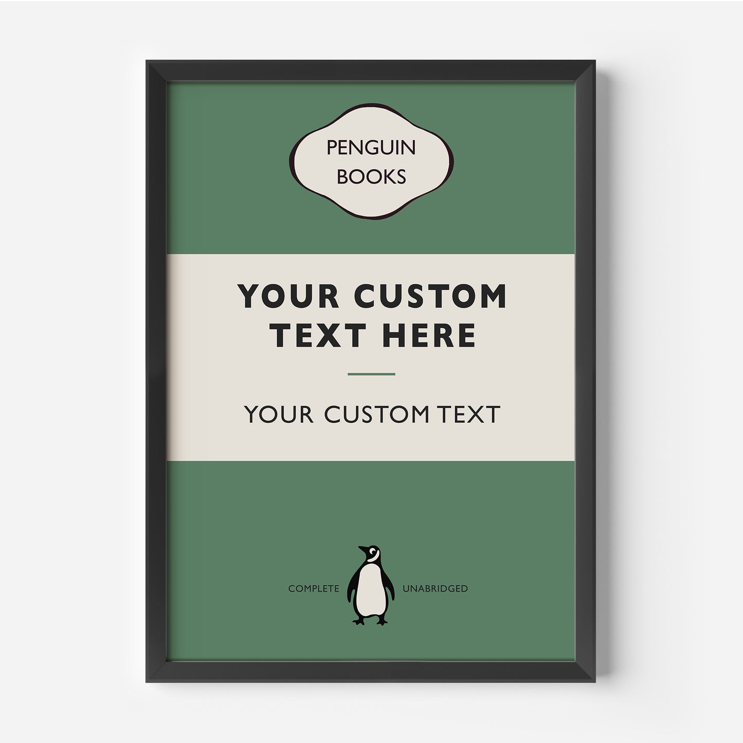 Personalised Penguin Book Cover Print