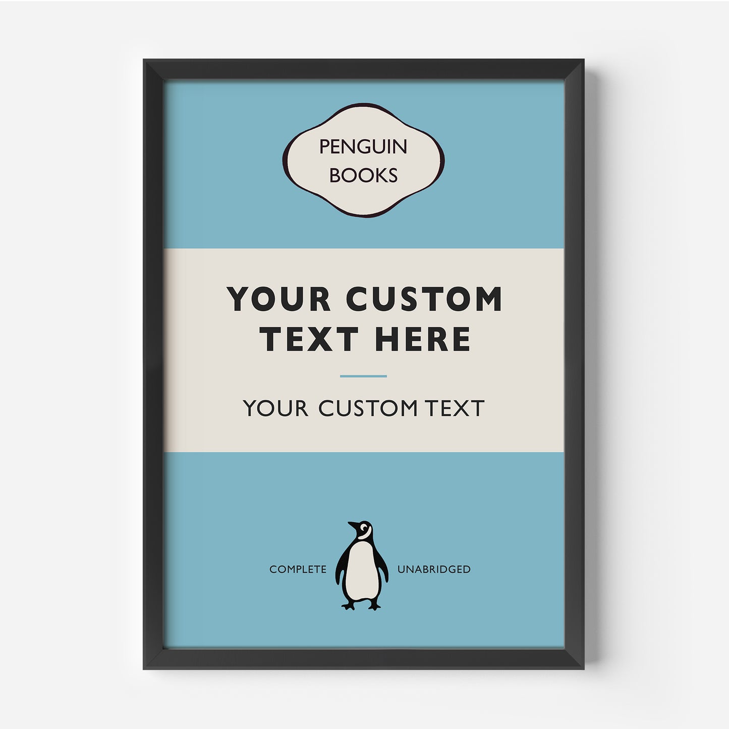 Personalised Penguin Book Cover Print