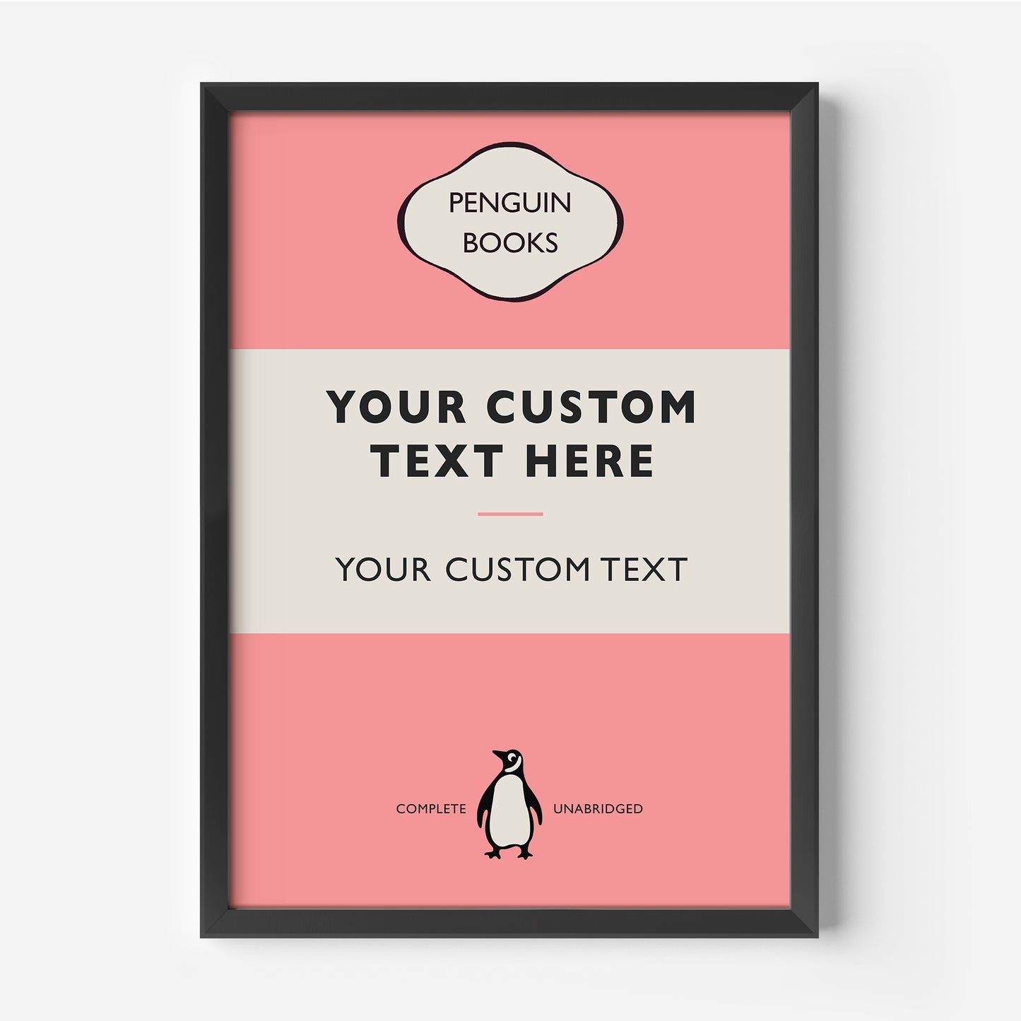 Personalised Penguin Book Cover Print