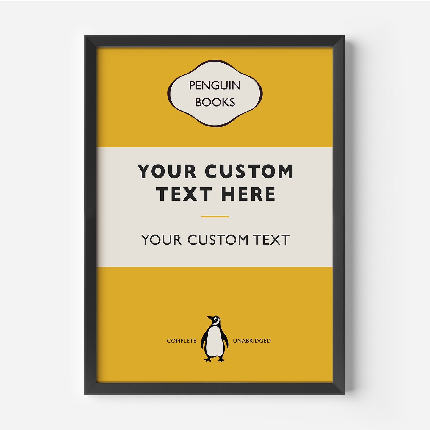 Personalised Penguin Book Cover Print