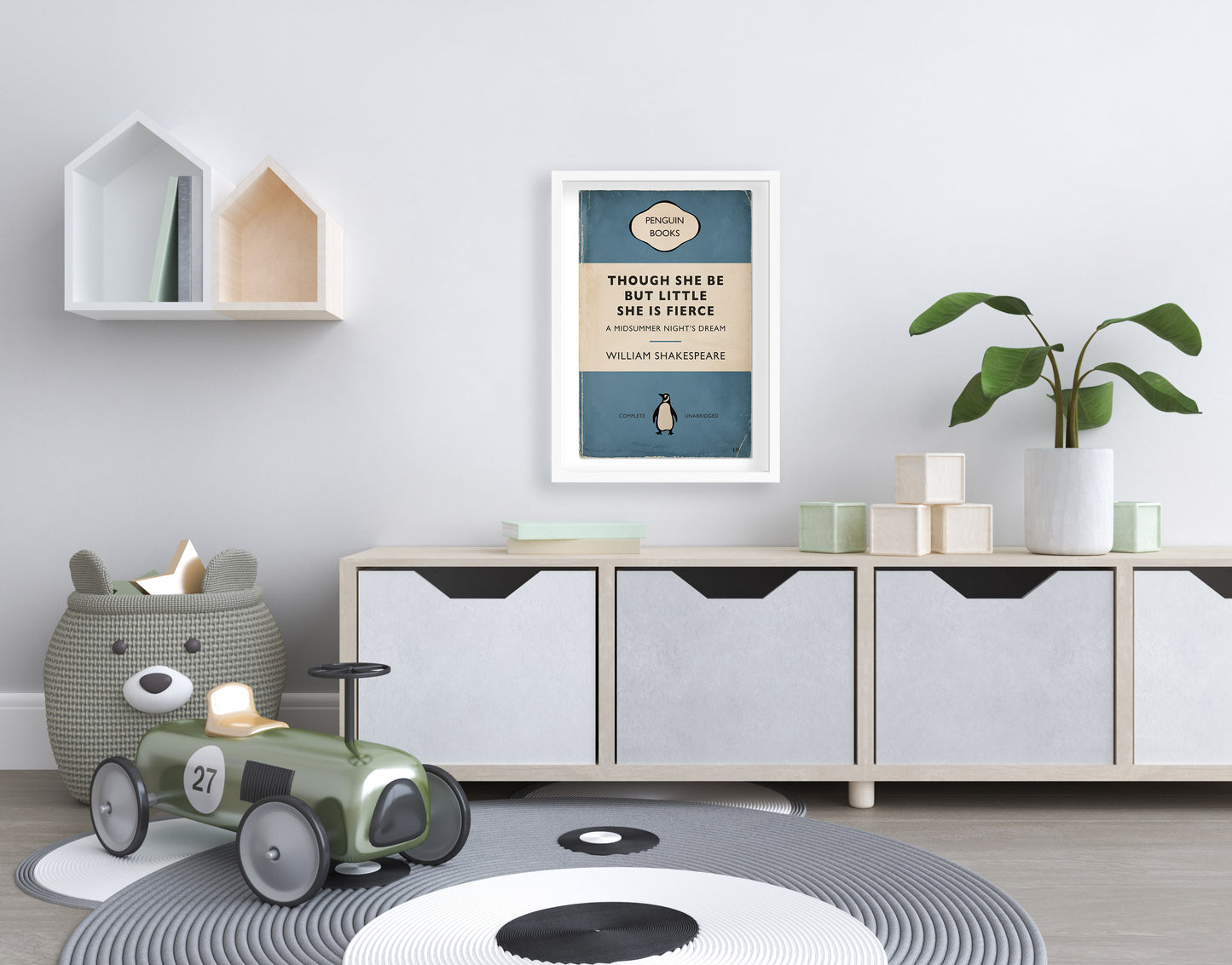Though She Be But Little She Is Fierce - Penguin Book Cover Print