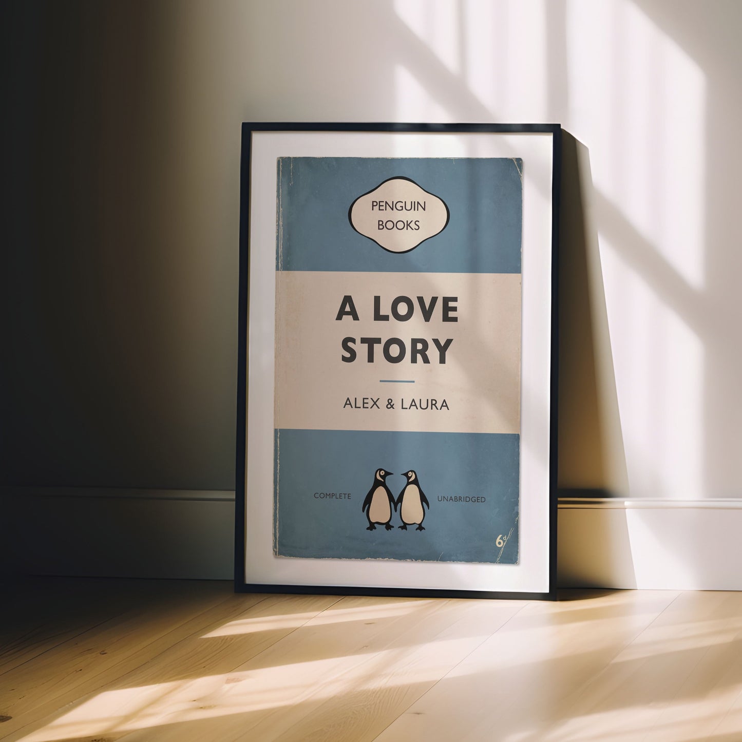 A Love Story - Personalised Penguin Book Cover Print