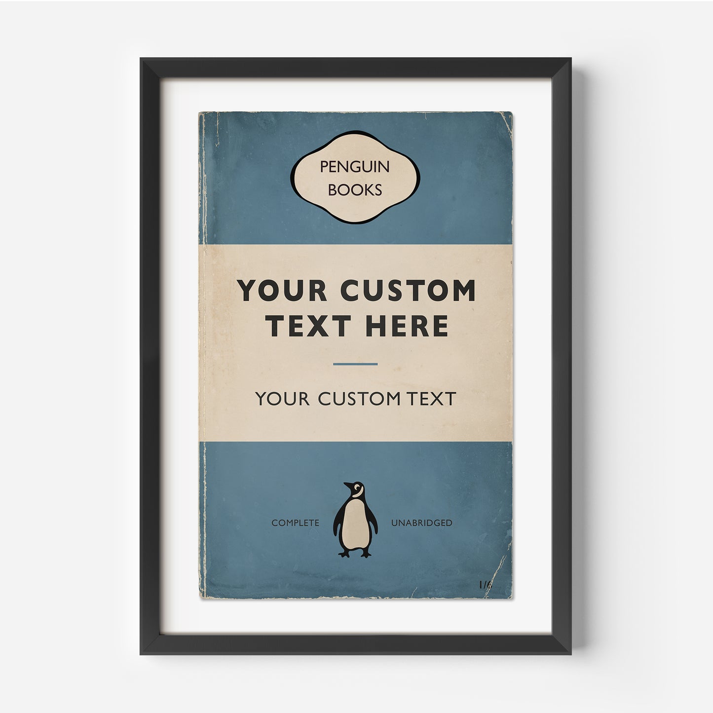 Personalised Penguin Book Cover Print