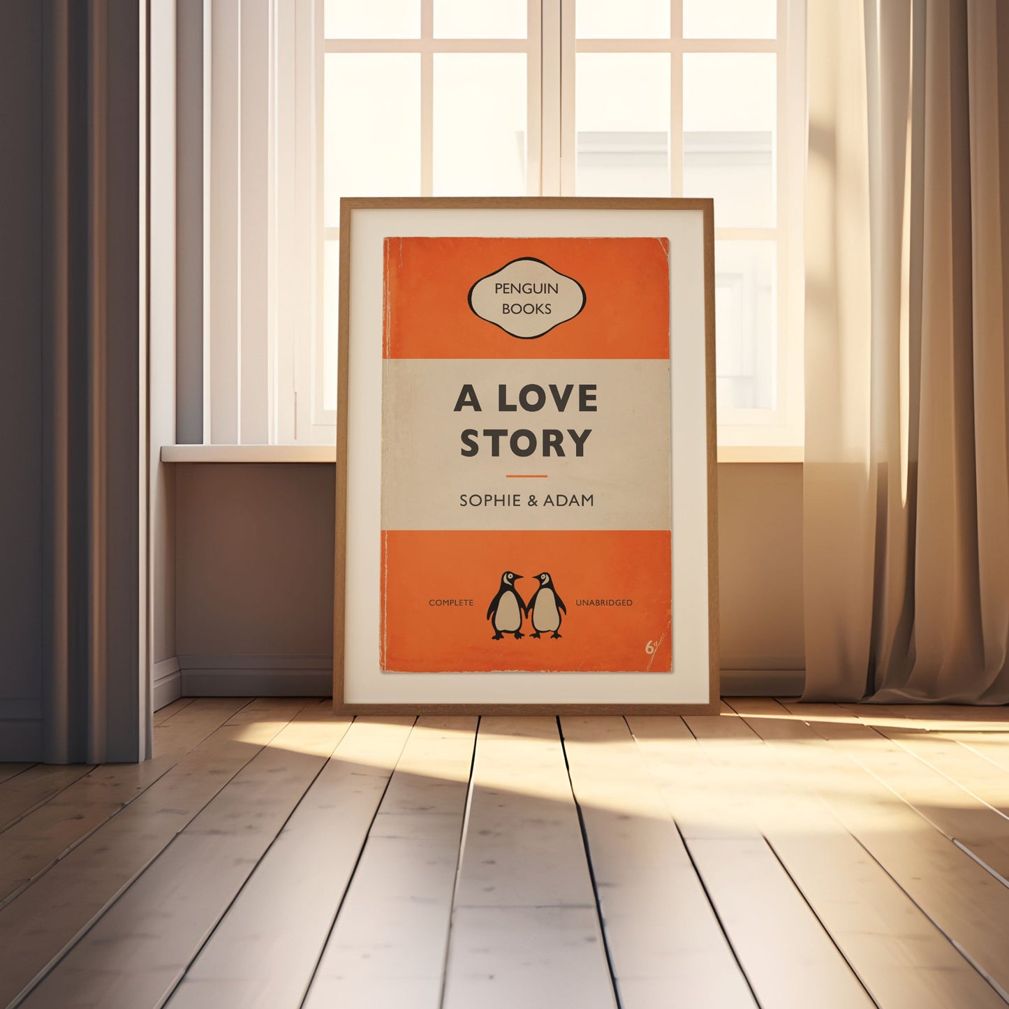 A Love Story - Personalised Penguin Book Cover Print