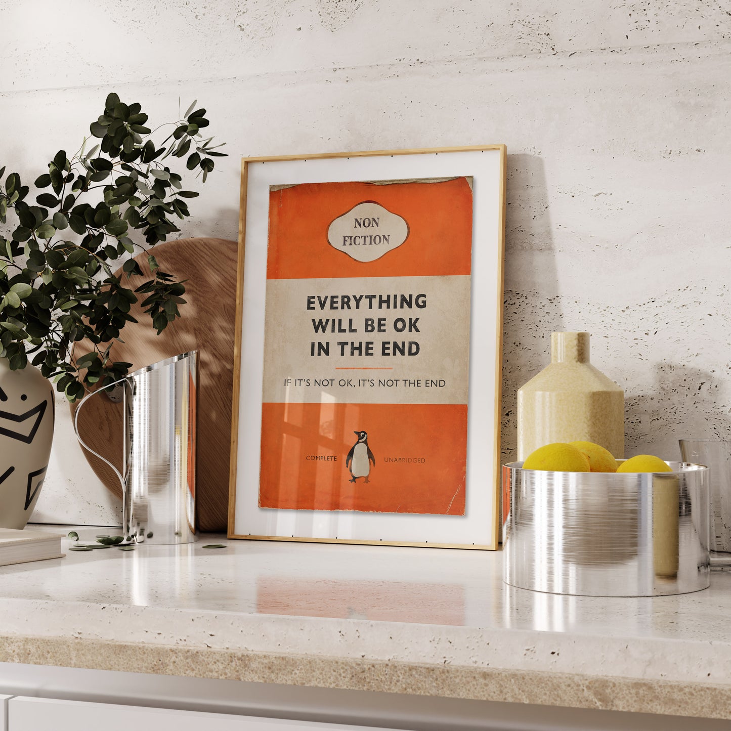 Everything Will Be Ok In The End - Penguin Book Cover Print