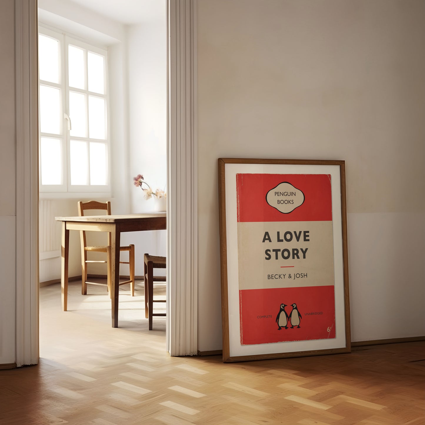 A Love Story - Personalised Penguin Book Cover Print