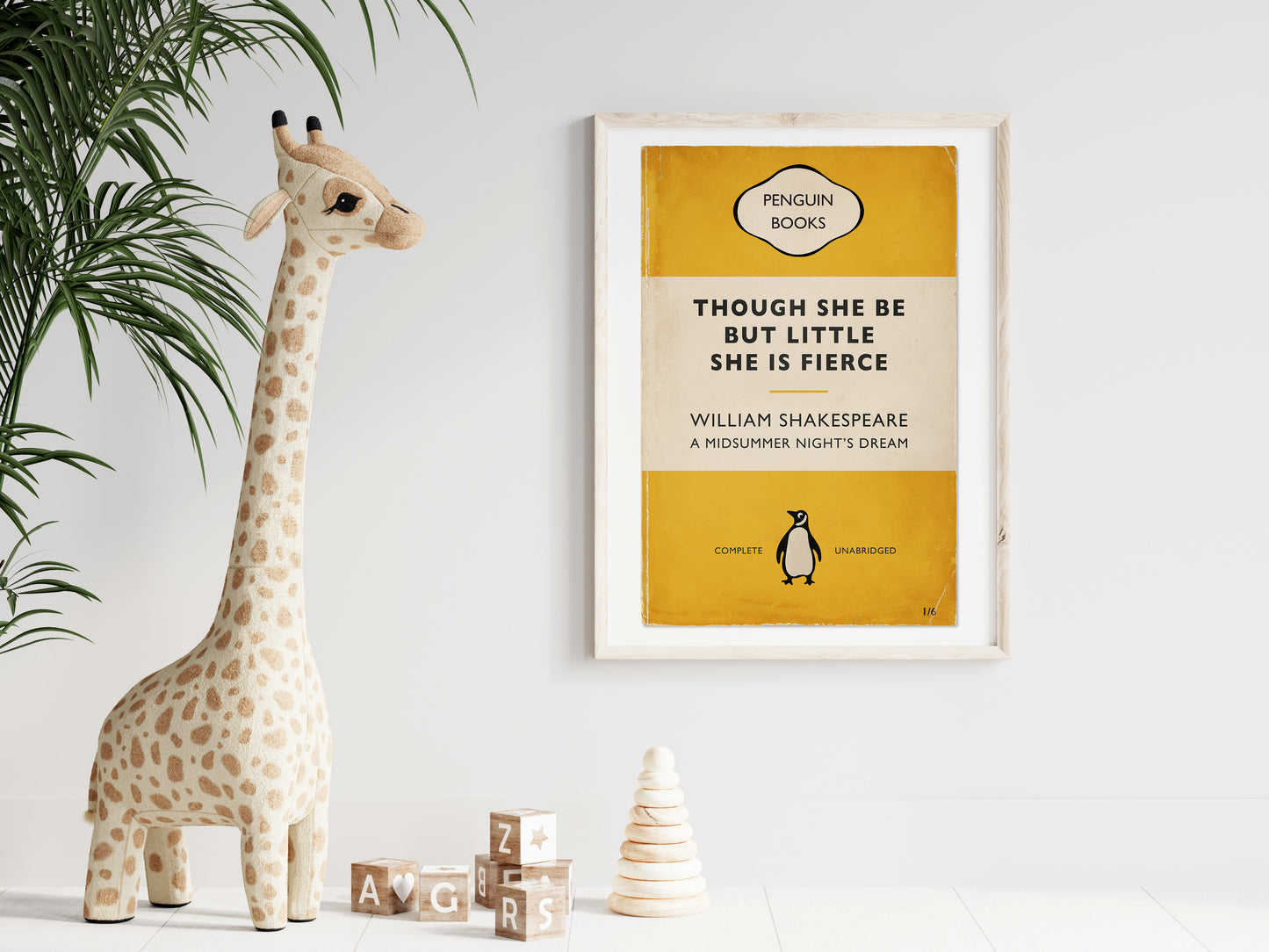 Though She Be But Little She Is Fierce - Penguin Book Cover Print