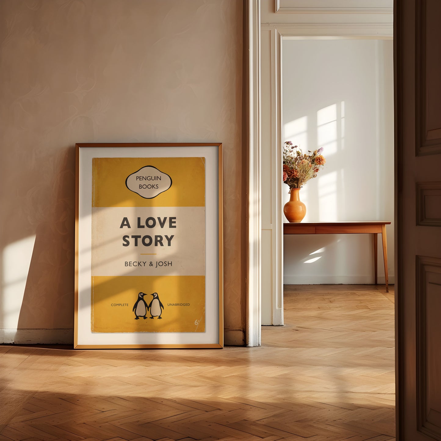A Love Story - Personalised Penguin Book Cover Print