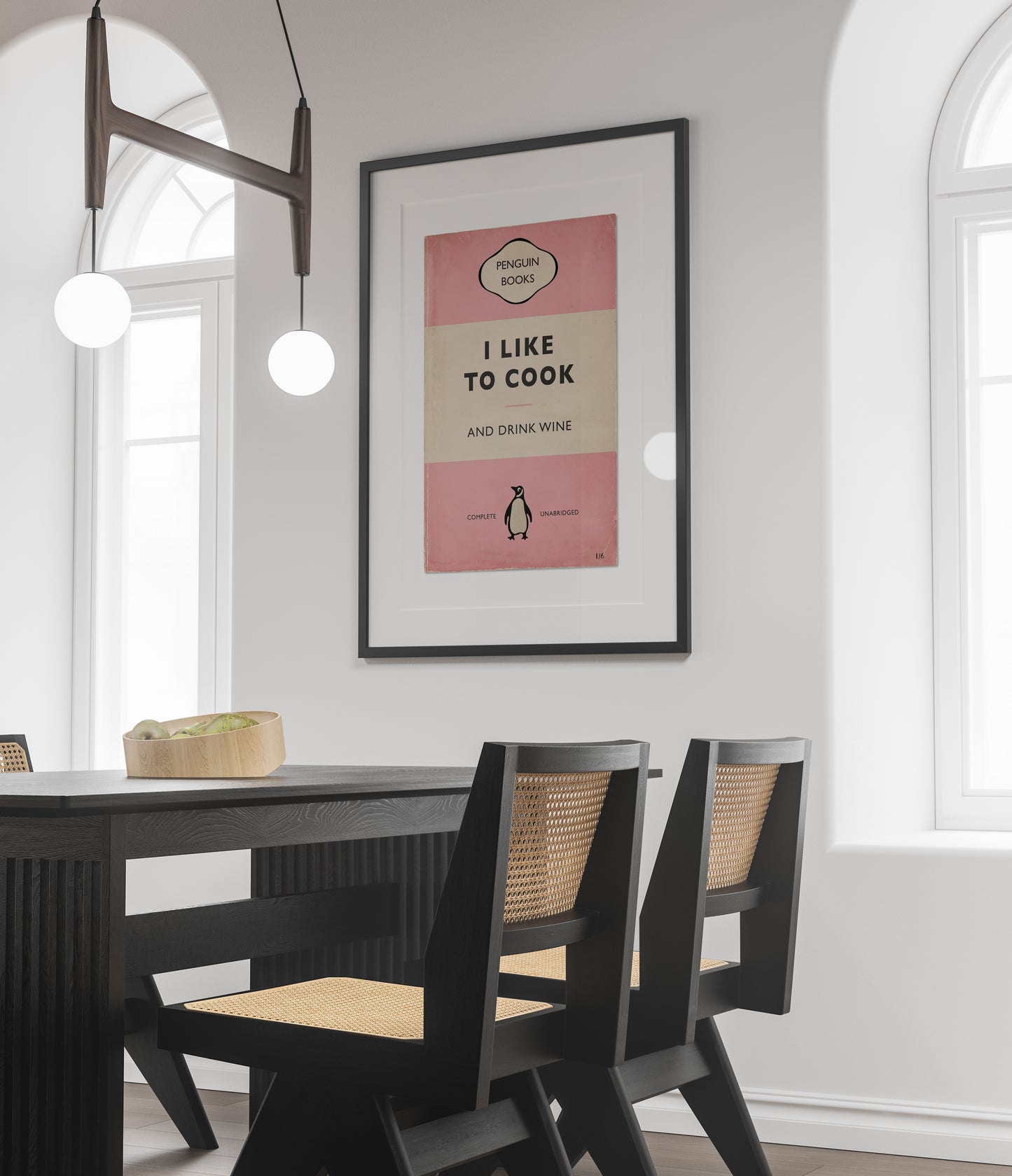 I Like To Cook And Drink Wine - Penguin Book Cover Print