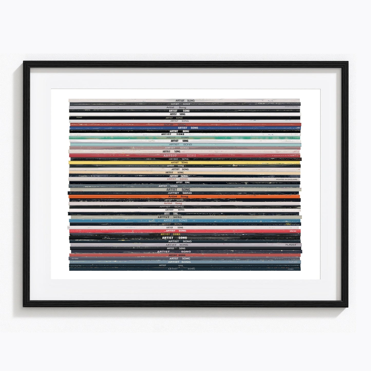 Personalised 50 Vinyl Record Print - Landscape