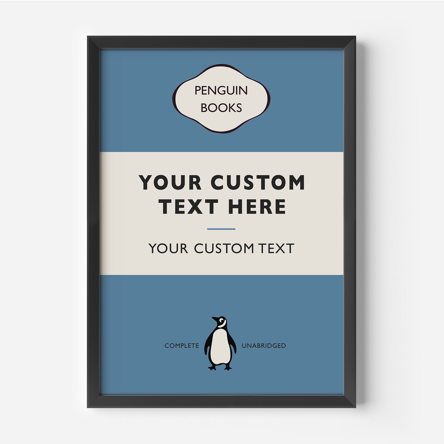 Personalised Penguin Book Cover Print