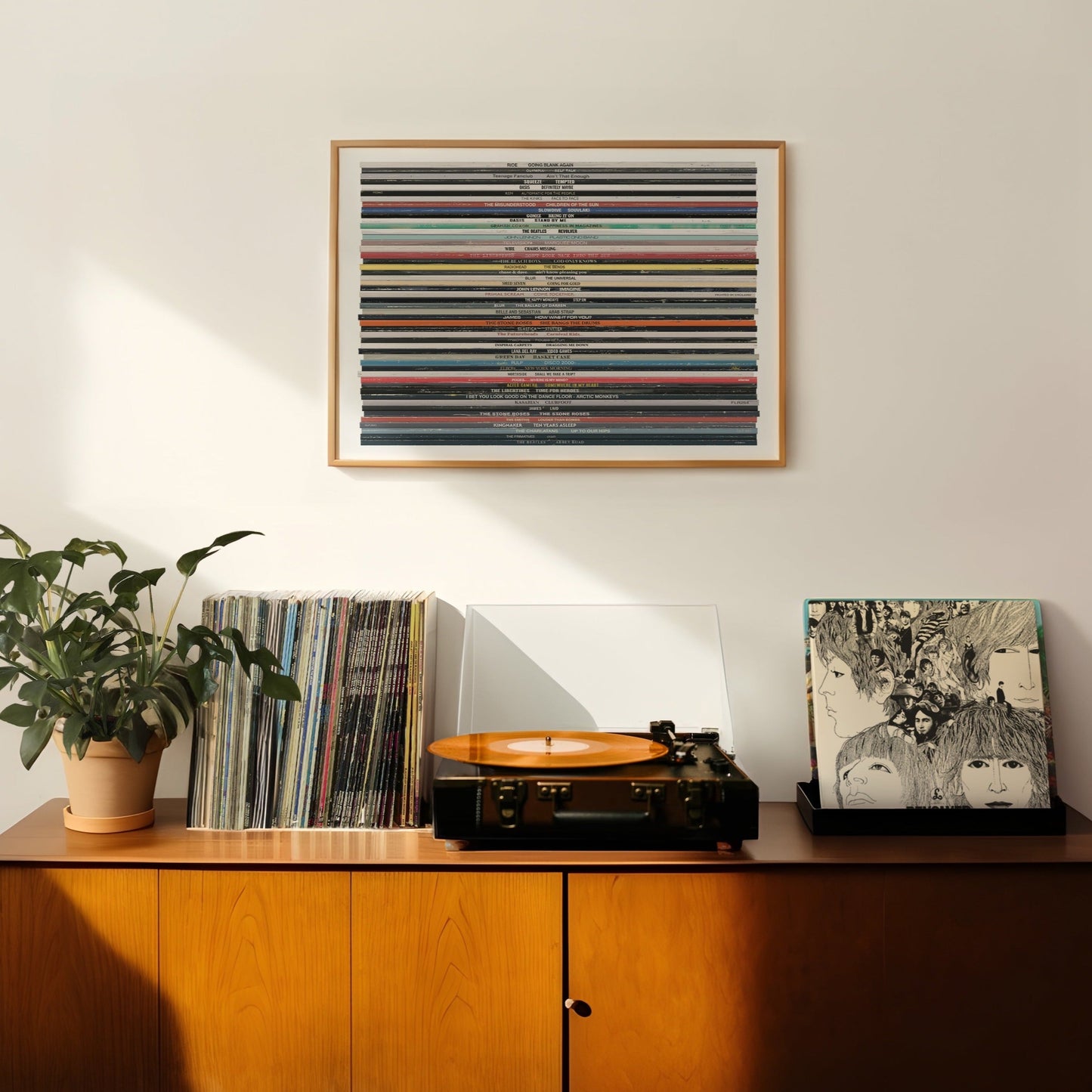 Personalised 50 Vinyl Record Print - Landscape