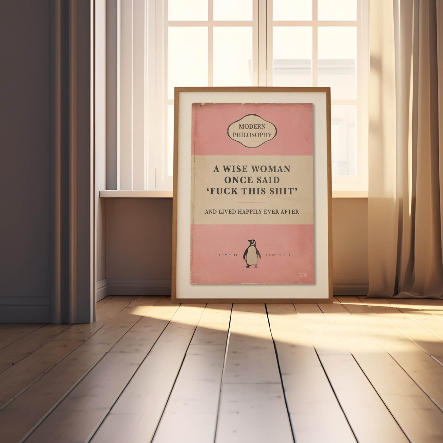 A Wise Woman Once Said 'Fuck This Shit' - Penguin Book Cover Print