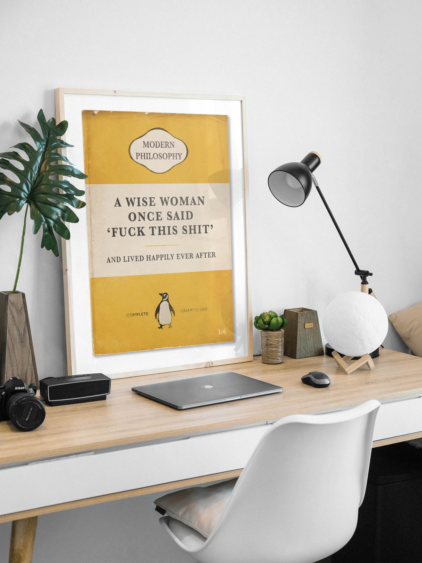 A Wise Woman Once Said 'Fuck This Shit' - Penguin Book Cover Print