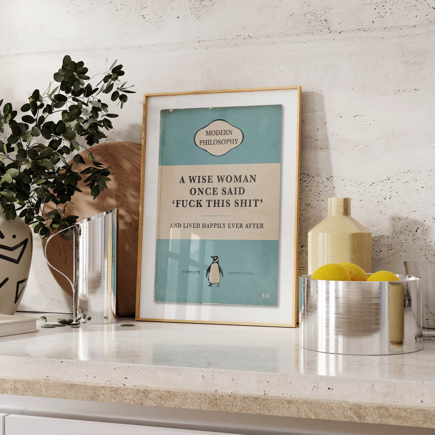 A Wise Woman Once Said 'Fuck This Shit' - Penguin Book Cover Print