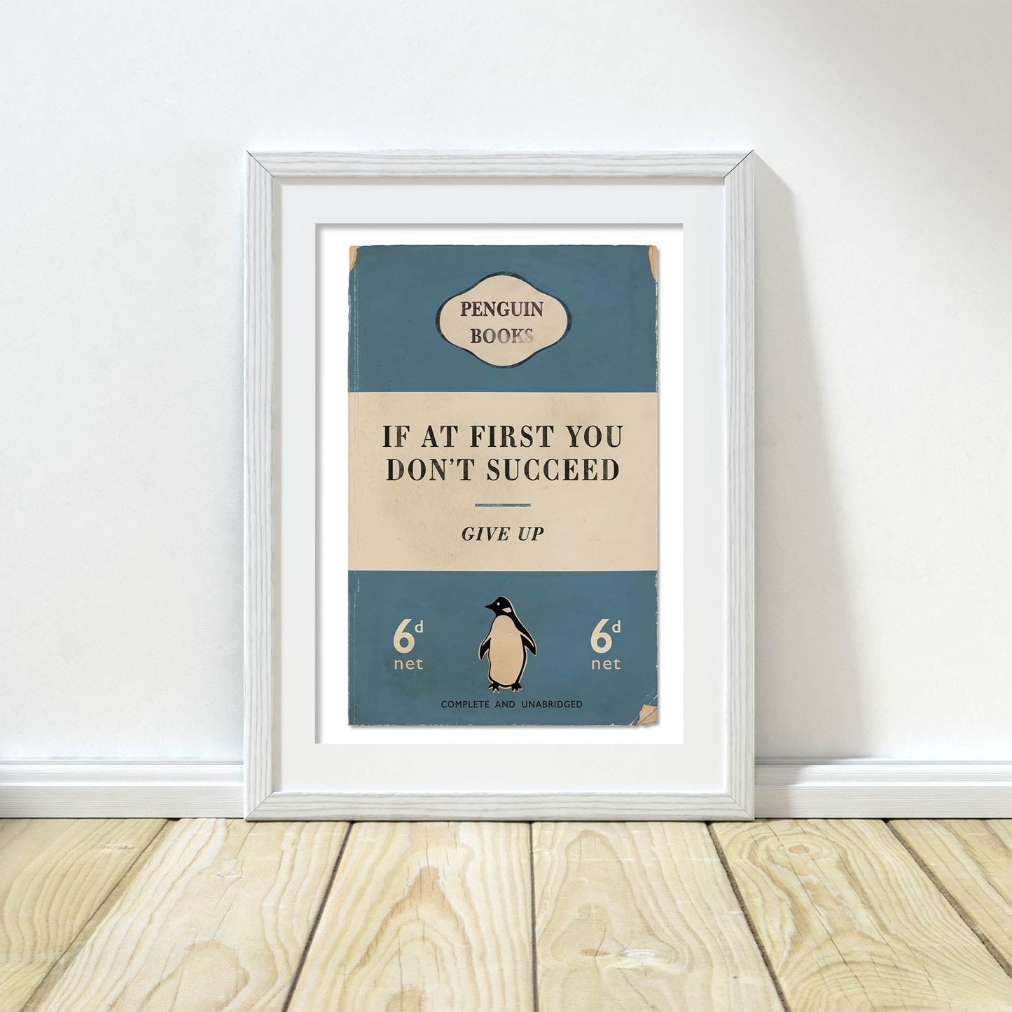 If At First You Don't Succeed - Penguin Book Cover Print