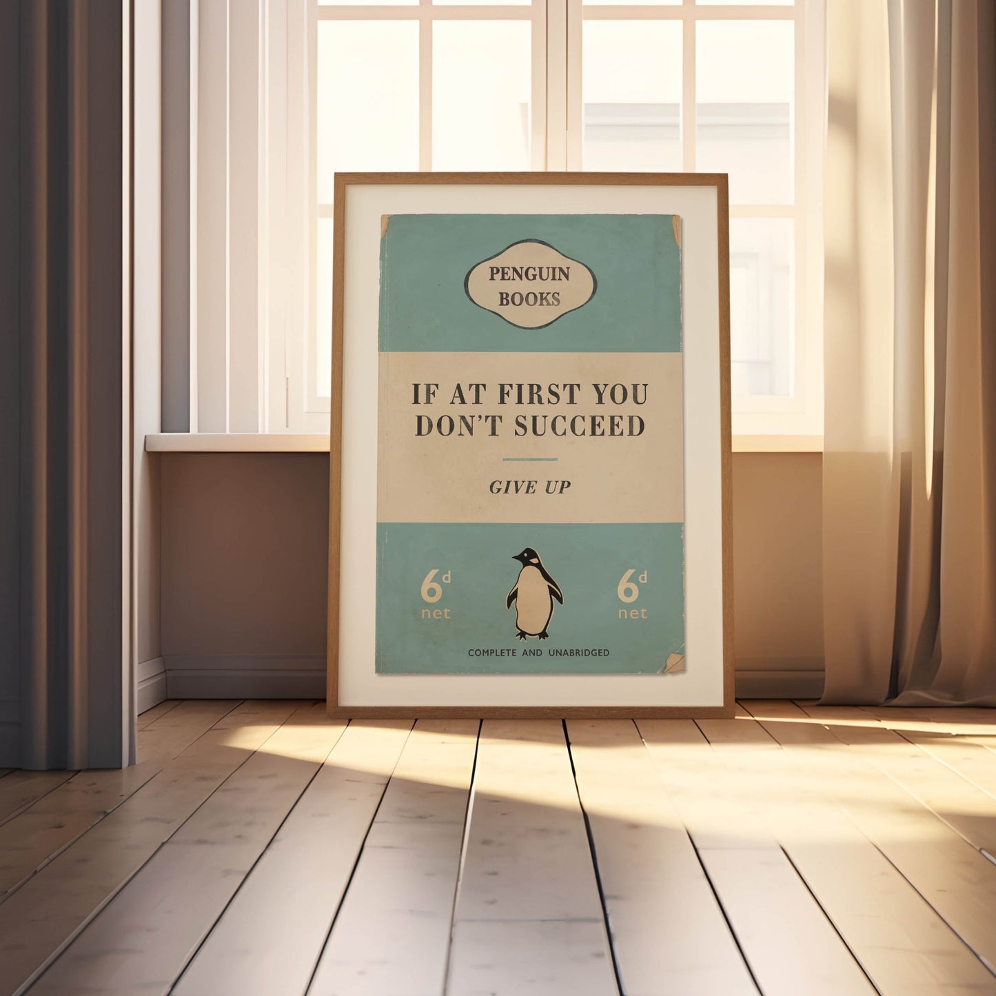 If At First You Don't Succeed - Penguin Book Cover Print