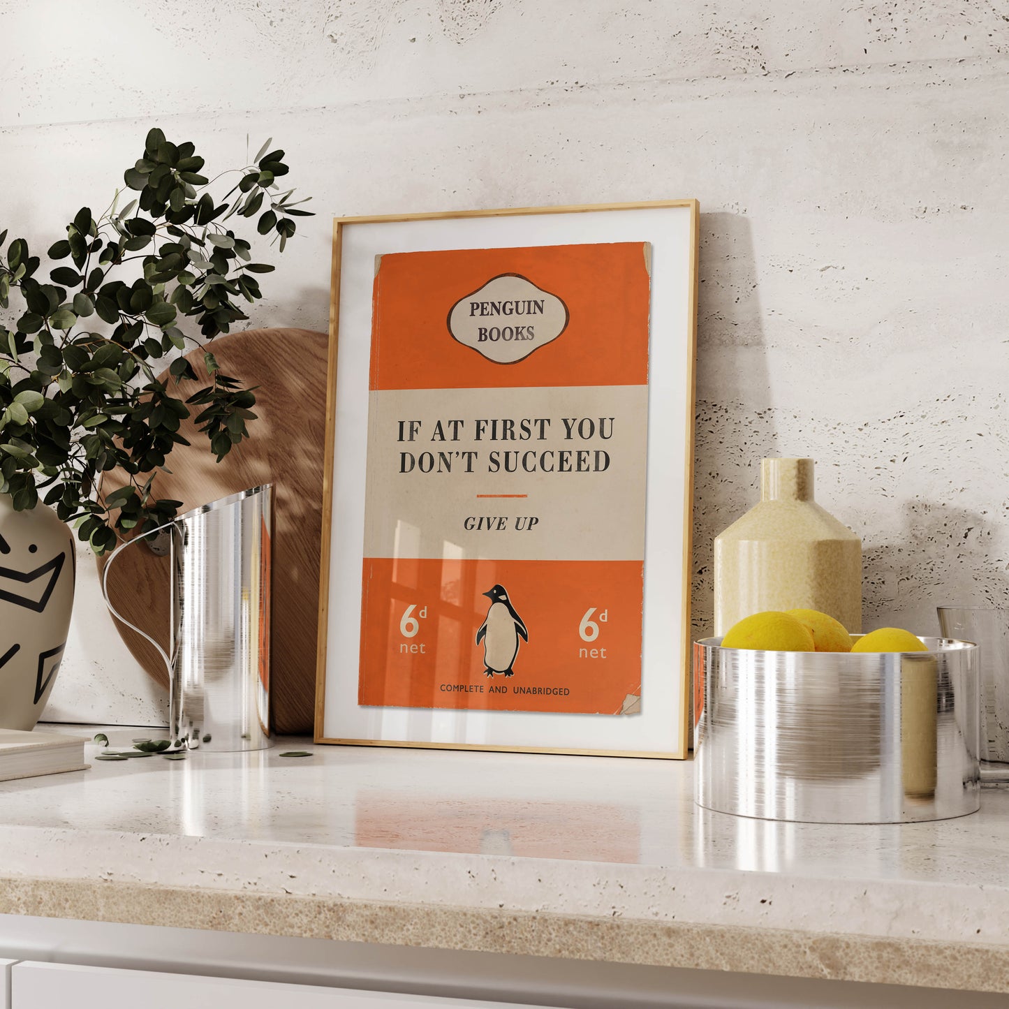 If At First You Don't Succeed - Penguin Book Cover Print