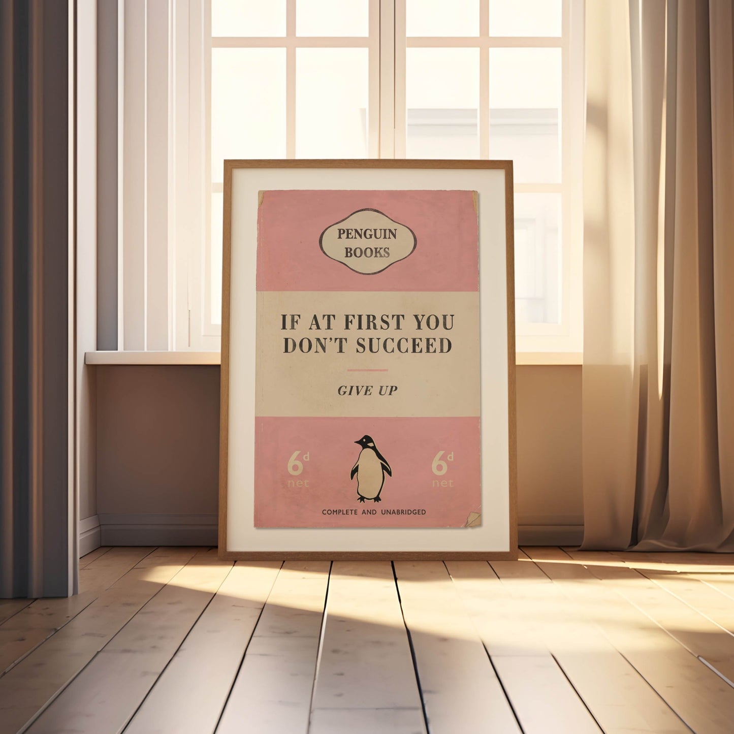 If At First You Don't Succeed - Penguin Book Cover Print