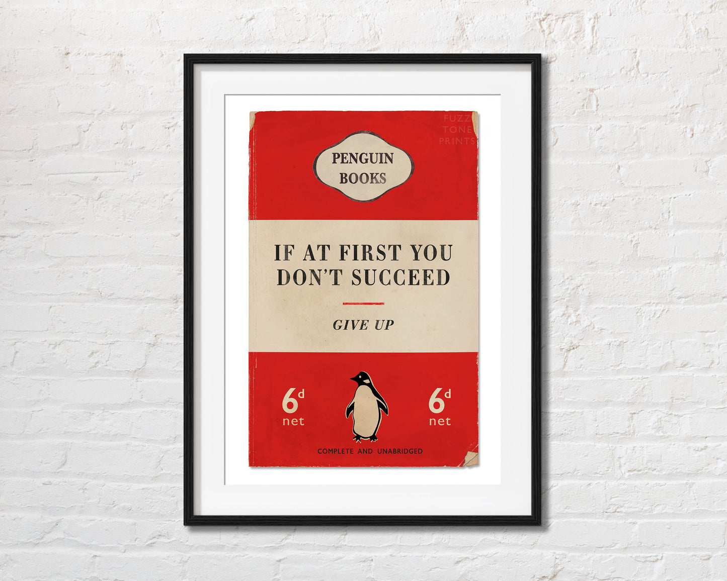 If At First You Don't Succeed - Penguin Book Cover Print