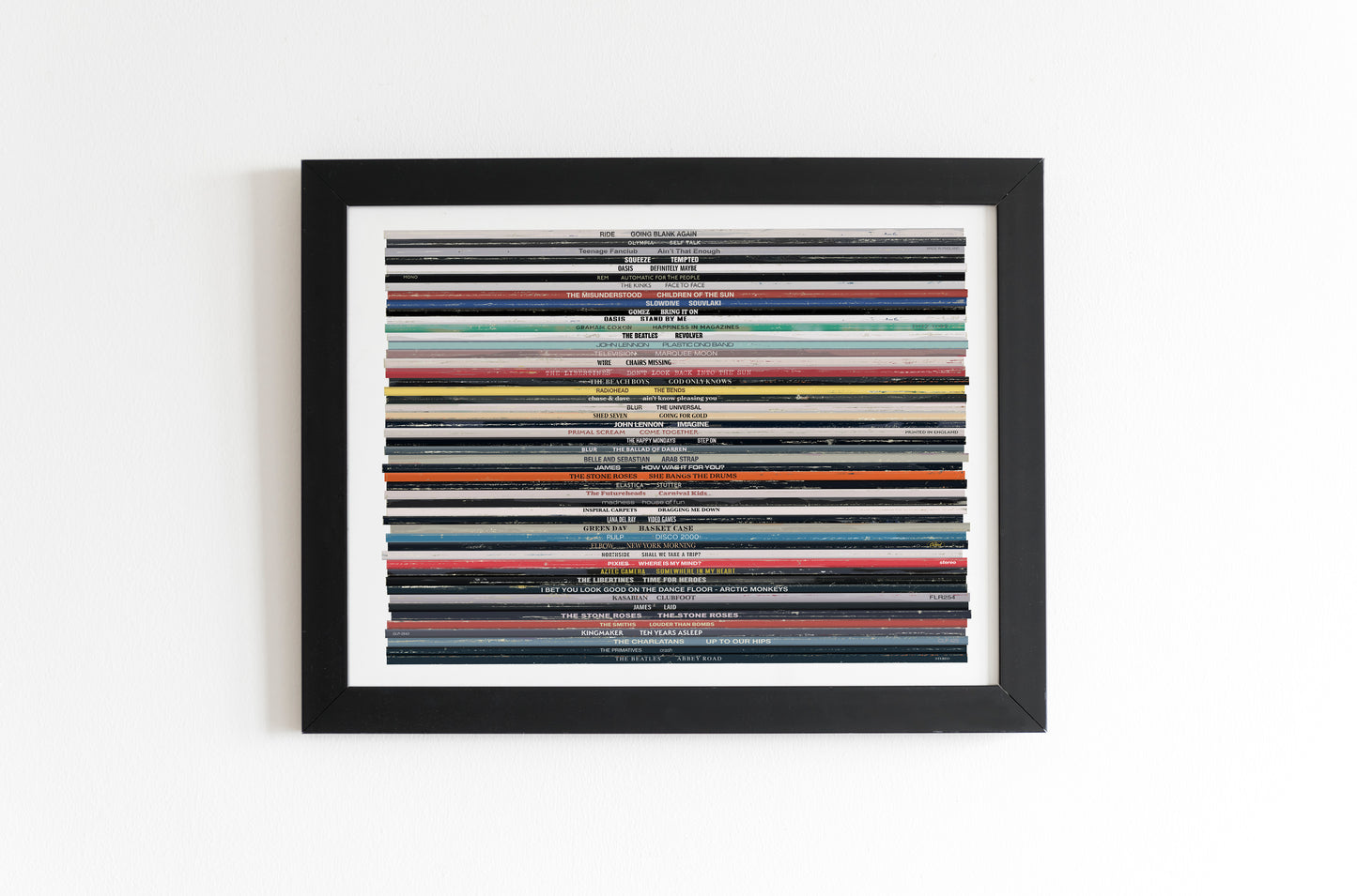 Personalised 50 Vinyl Record Print - Landscape