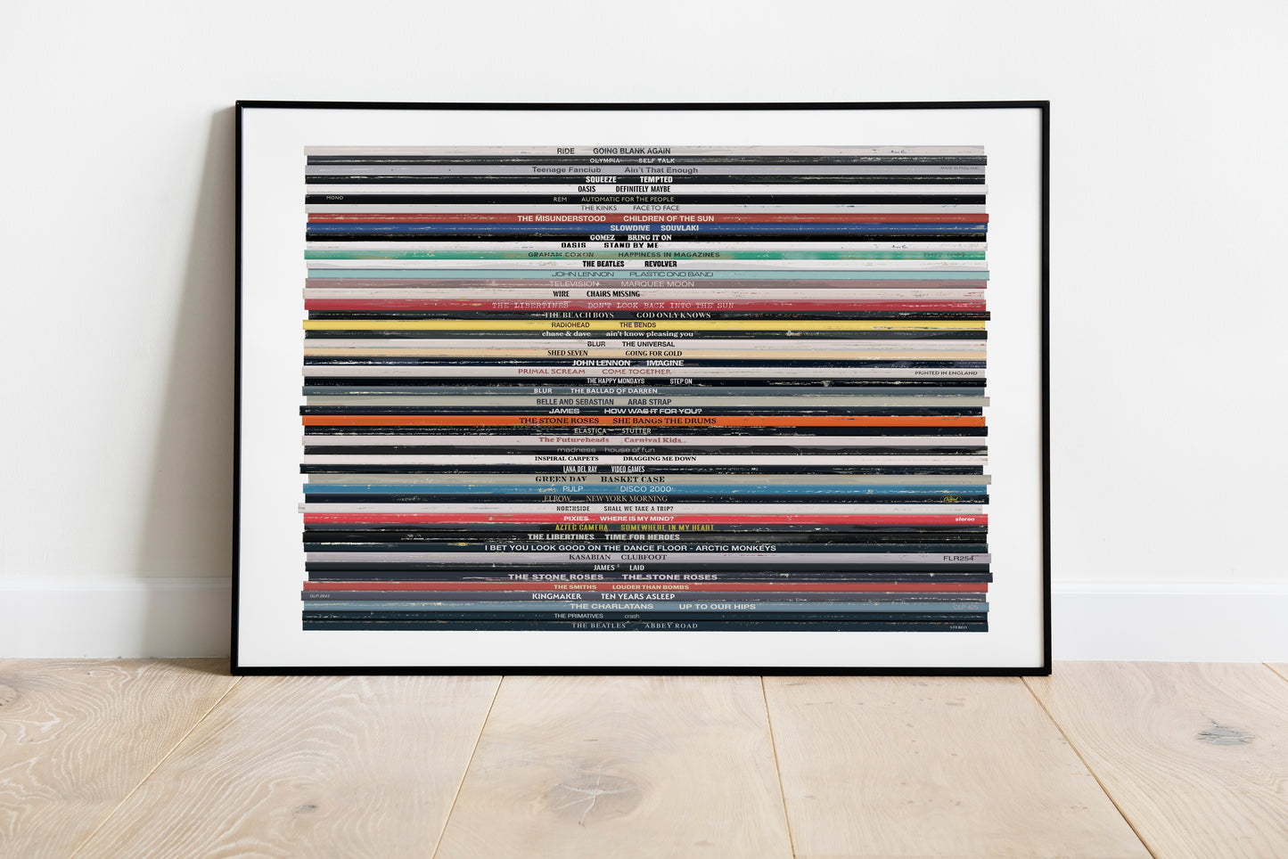 Personalised 50 Vinyl Record Print - Landscape