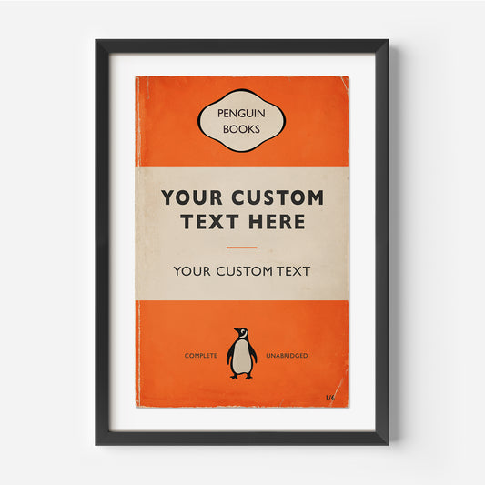 Personalised Penguin Book Cover Print