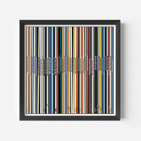 Personalised 50 Vinyl Record Spine Print